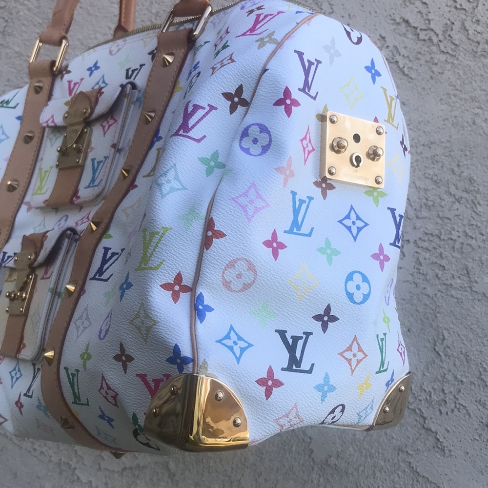 ๐ ULTRA RARE ๐ MULTICOLOR KEEPALL 45 CELEBRITY COLLECTION MURAKAMI - Picture 9 of 15